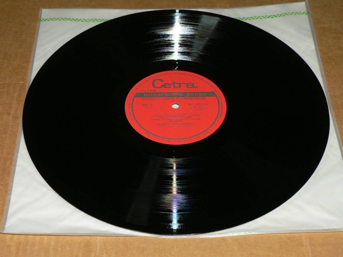 3LP箱(限定盤/mono/収録特典)/カラヤン＆カラス世紀の共演/歌劇：ランメルモールのルチア/'55年ベルリンライヴ/帯付き、極美～美盤、美再生_盤3＝両面美盤