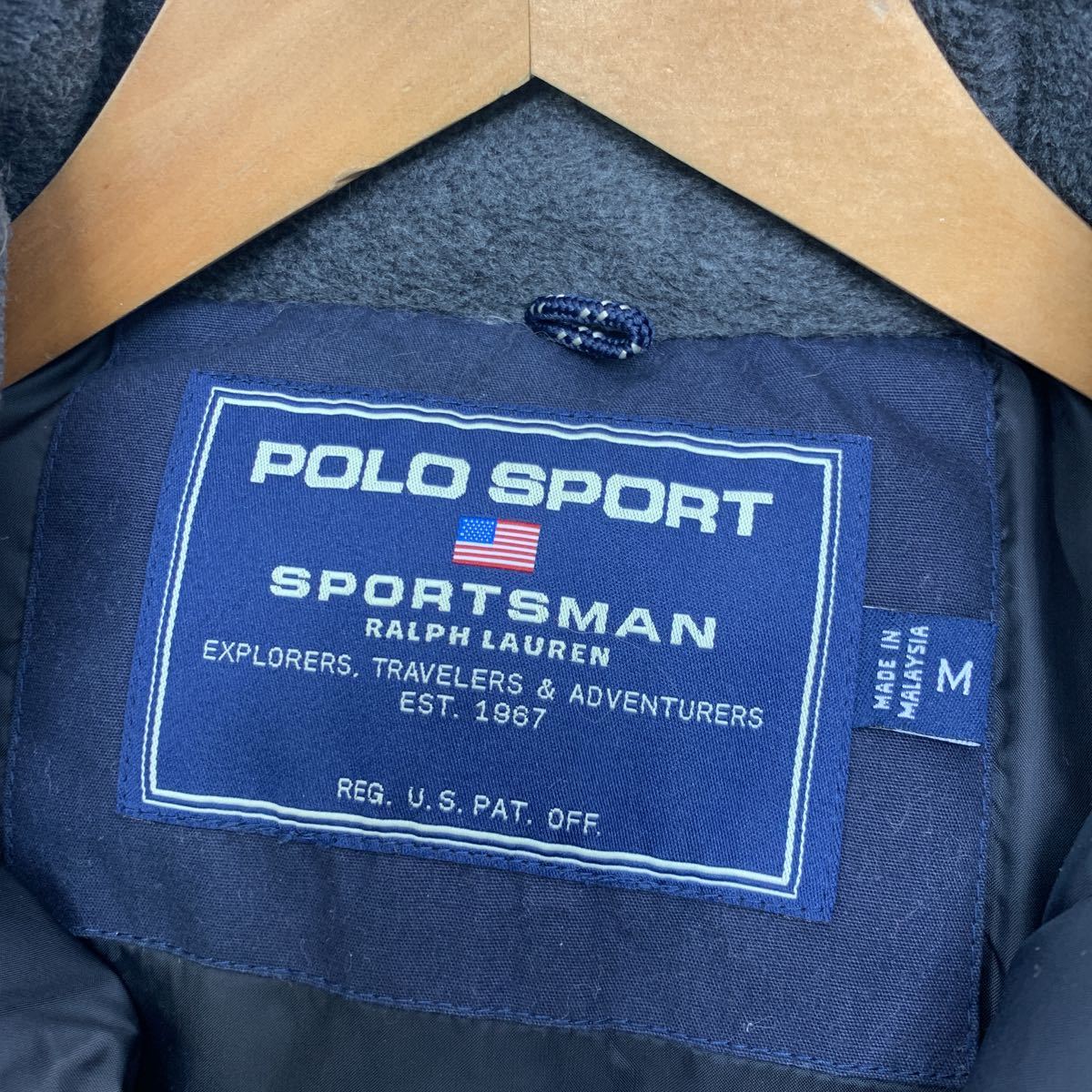 90s ★ ポロスポーツ ★ POLOSPORT RALPH LAUREN 肉厚 ダウンジャケット ネイビー 濃紺 M アメカジ ストリート 完璧な防寒性♪■AL126_画像4