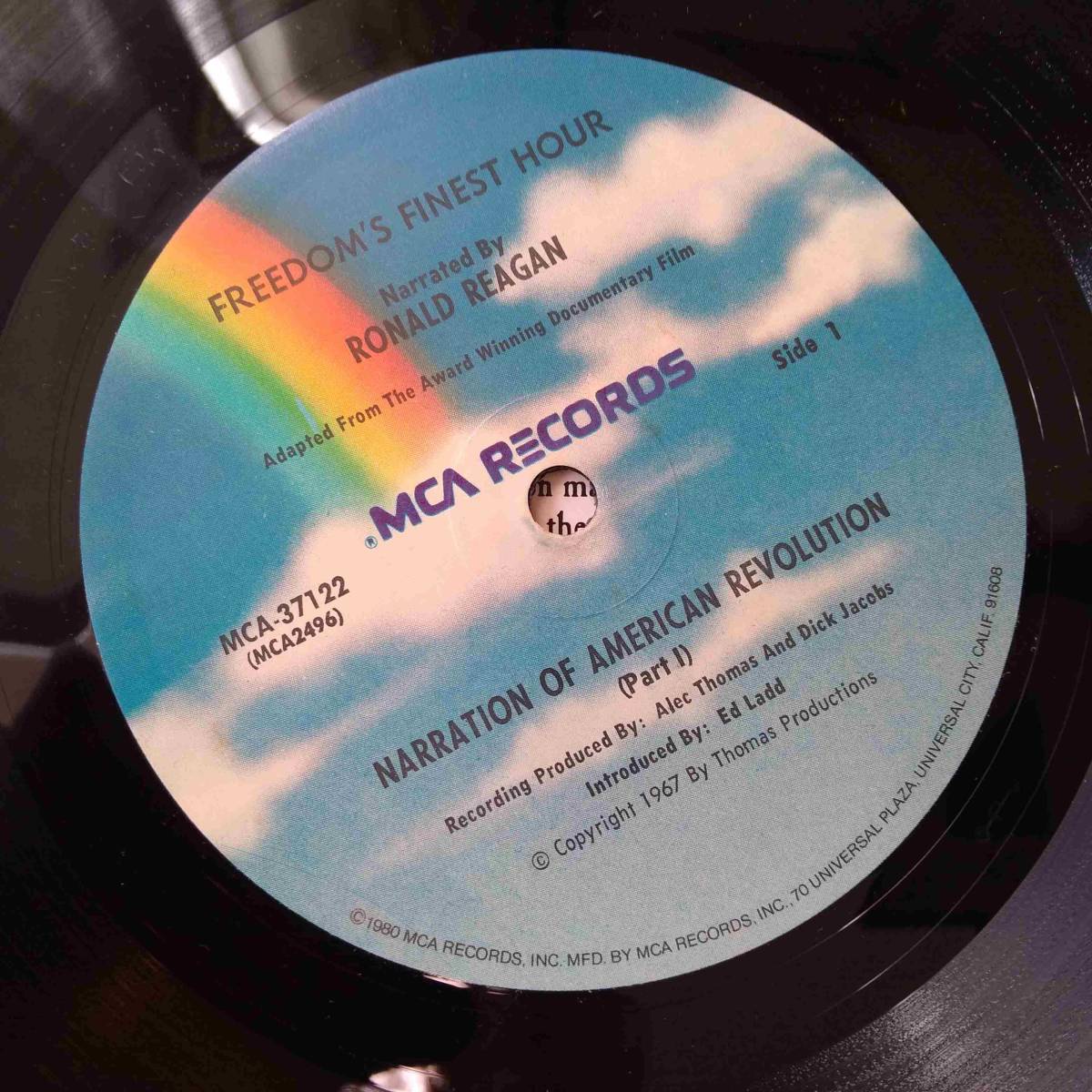 US盤/MCA　ロナルド・レーガン　ナレーション　Freedom's Finest Hour　212s_画像4