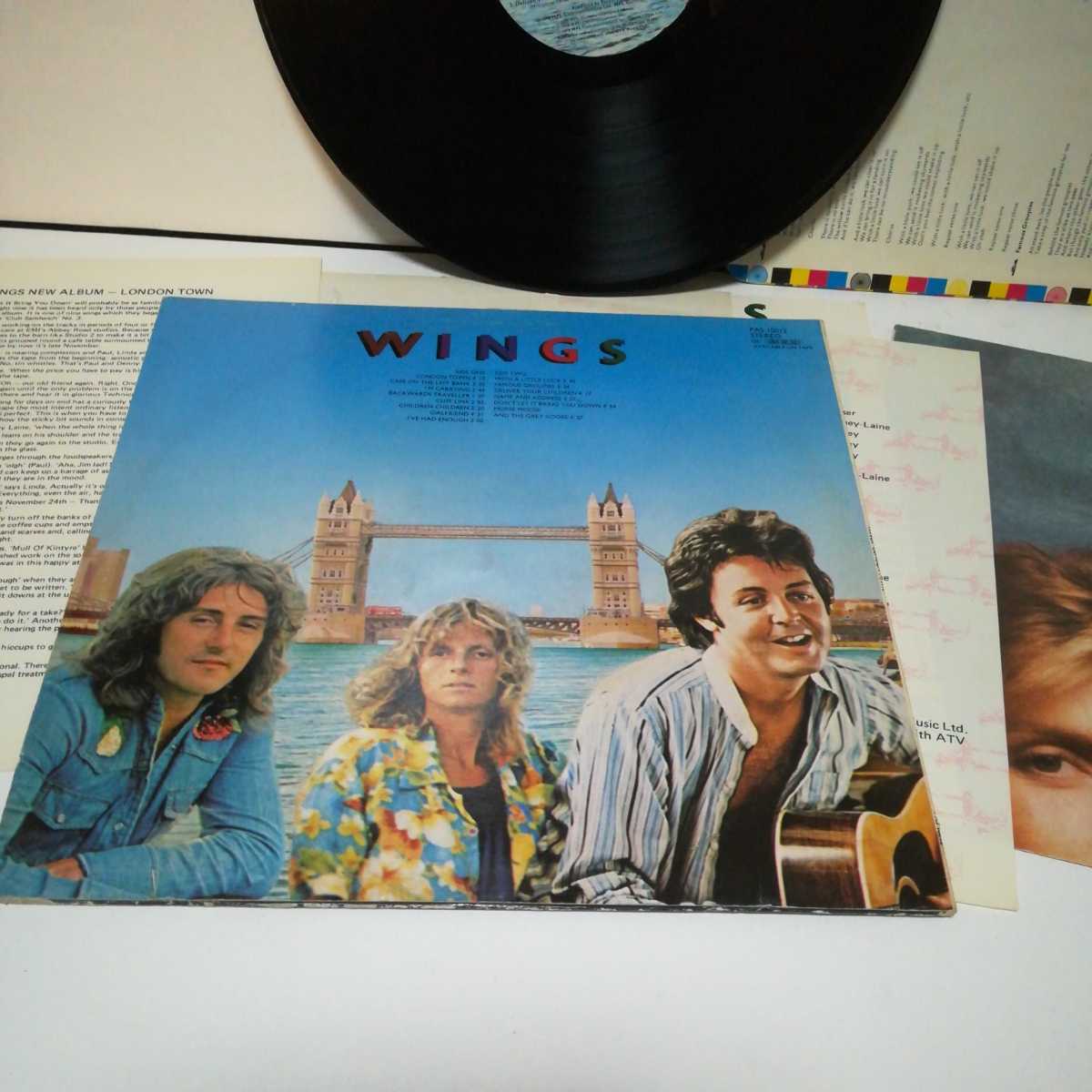 UK オリジ LP PAUL MCCARTNEY WINGS London Town 激レアプロモ資料付き!! マトA1B3_画像10