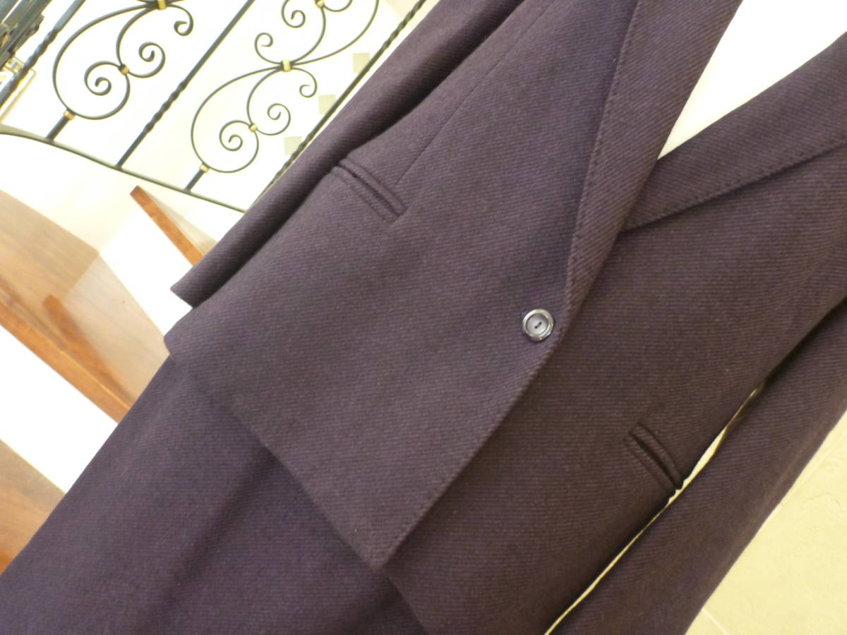 12万 美品 DAKS(ダックス) ☆紫 パープル系 コート地 冬生地 ロング