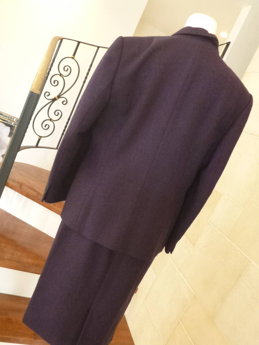 12万 美品 DAKS(ダックス) ☆紫 パープル系 コート地 冬生地 ロング