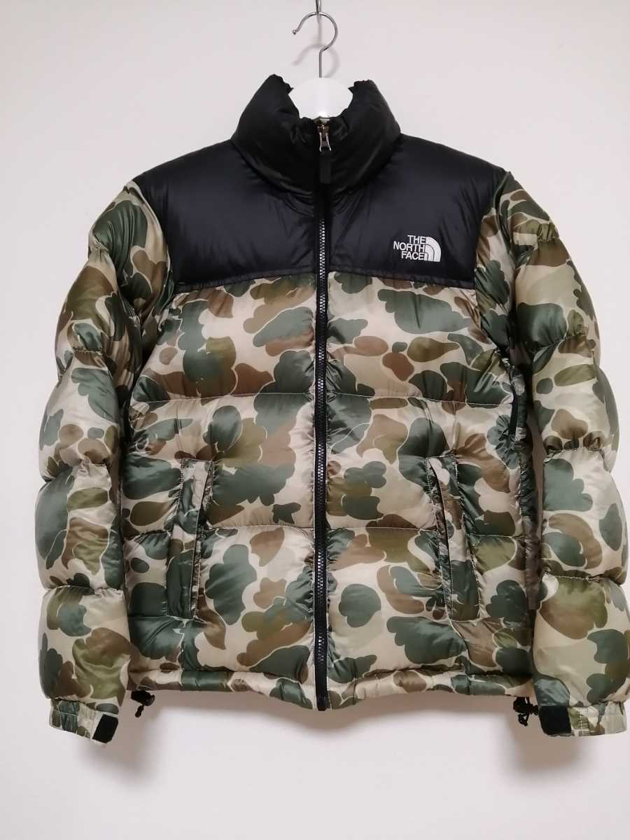 国内正規品　northface ノースフェイス ヌプシ ダウンジャケット 迷彩 カモフラ タンカモ S ND91308　ハンターカモ　軽量 アウトドア 