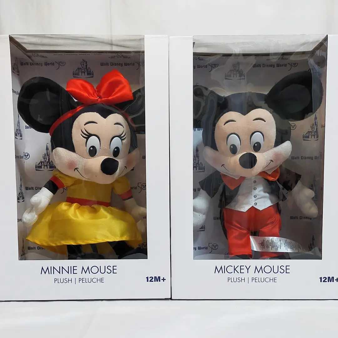 【新品】WDW 50周年 ディズニー ミッキーマウス ミニー ぬいぐるみ レトロ ヴィンテージ ビンテージ Disney Mickey Minnie 1971 タキシード
