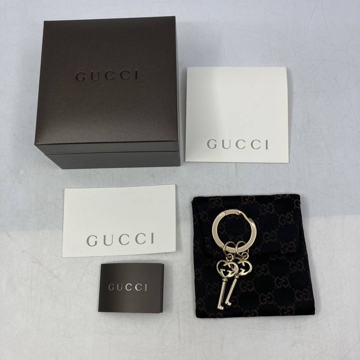 K12067[ прекрасный товар ]GUCCI Gucci кольцо для ключей брелок для ключа очарование 
