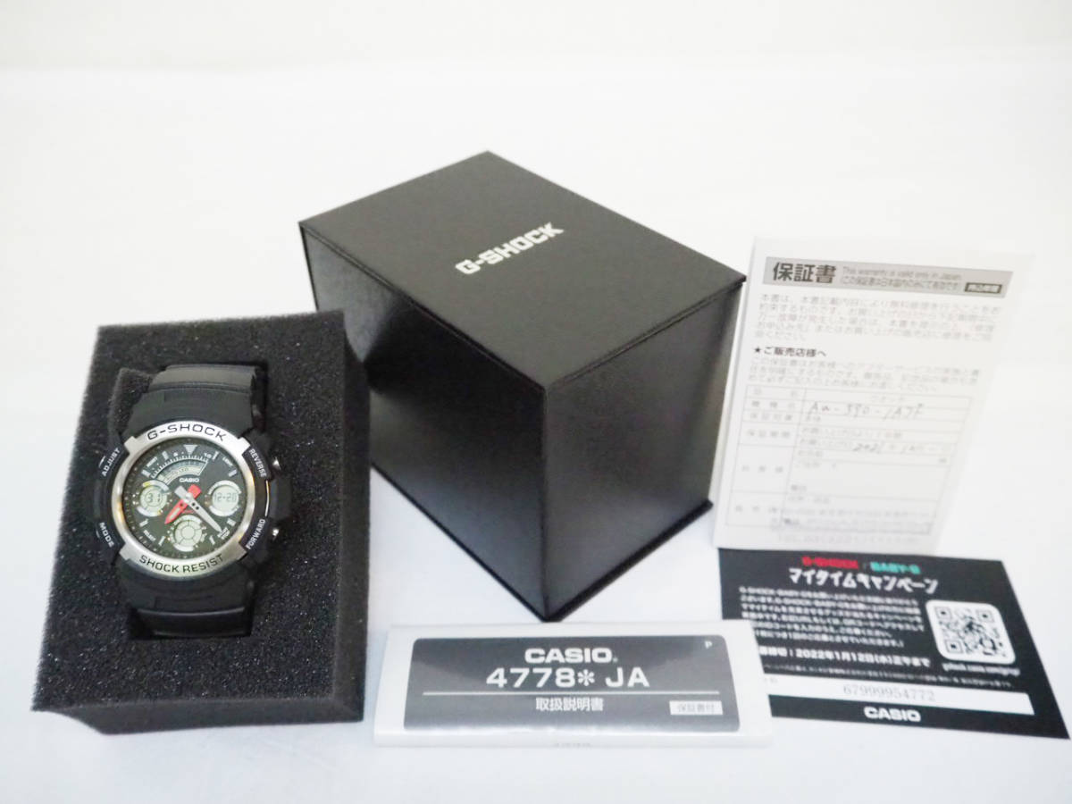 CASIO★カシオ G-SHOCK ジーショック 4778 JA AW-590-1AJF クォーツ メンズ ブラック　腕時計 アナログ／デジタル★新品  未使用品