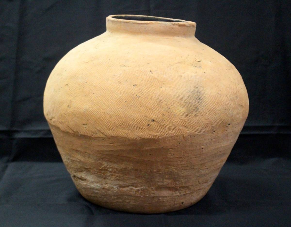 希少　弥生土器　発掘　出土品　壺　花器　高さ　28.5cm