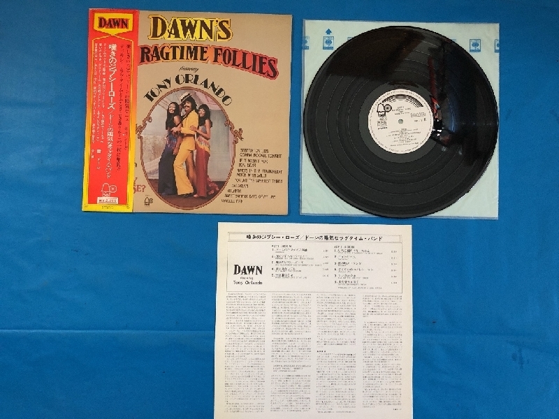 美盤 激レア Tony Orlando 1973年 LPレコード ドーンの陽気なラグタイム・バンド Dawn's New Ragtime Follies プロモ盤 国内盤_画像4
