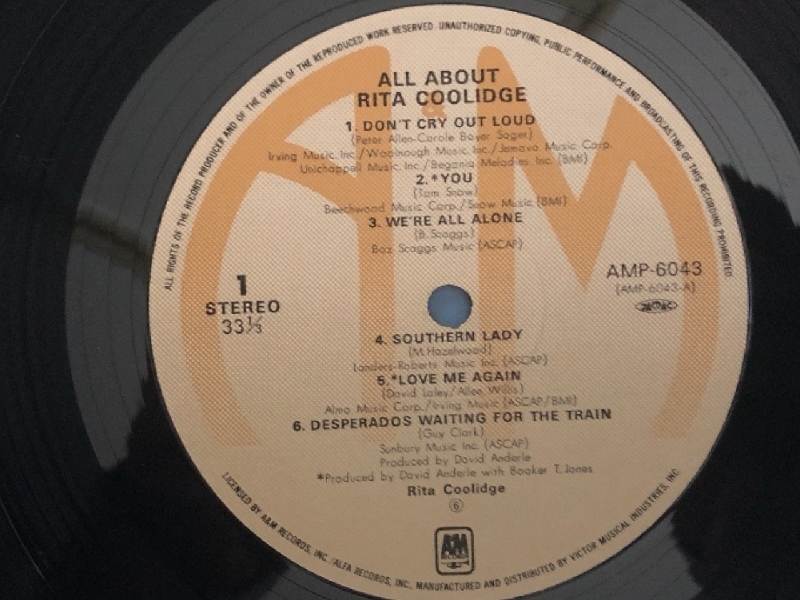 リタ・クーリッジ Rita Coolidge 1979年 LPレコード あなたしか見えない/リタ・クーリッジの全て All About Rita Coolidge 国内盤_画像8