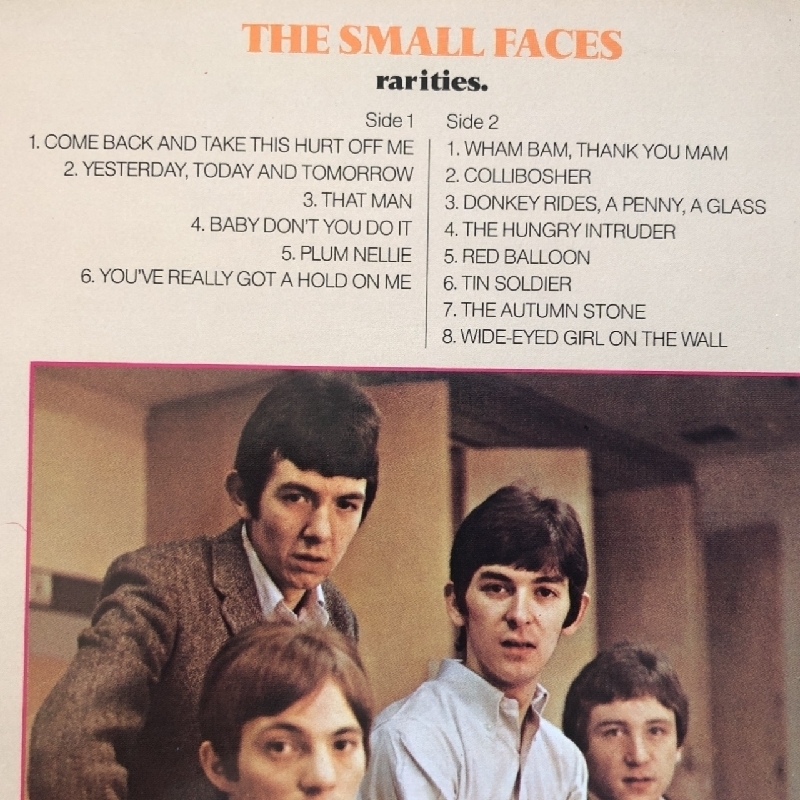 美盤 激レア物 スモール・フェイセス Small Faces LPカラーレコード ラリティーズ Rarities ドイツ盤 Steve Marriott_画像7