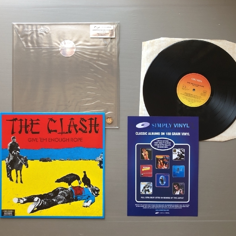  beautiful record beautiful jacket rare 180g weight record crash The Clash 1999 year LP record moving .(......) Give \'Em Enough Rope name record Britain record 