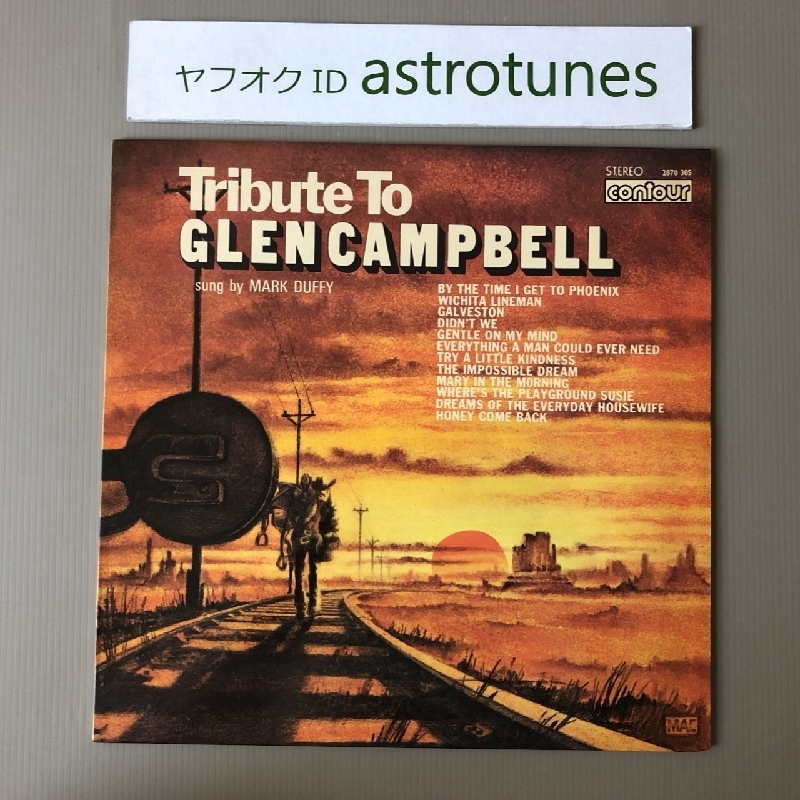 マーク・ダフィー Mark Duffy 1973年 LPレコード グレン・キャンベルに捧ぐ Tribute To Glen Campbell イタリア盤