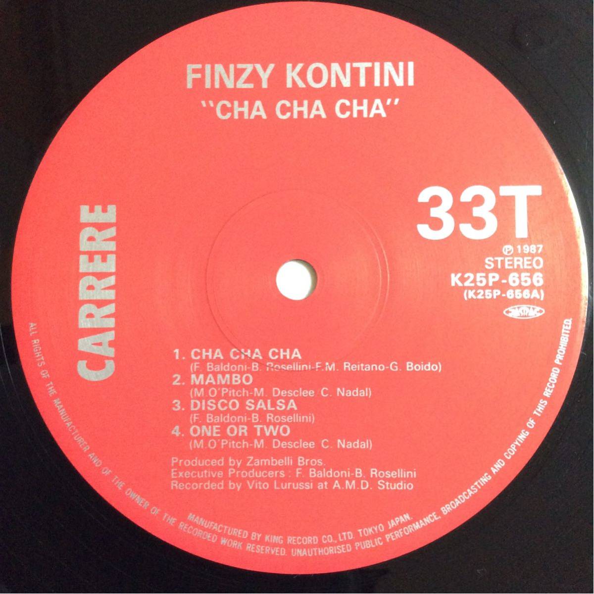 フィンツィ・コンティーニ / チャチャチャ / LP レコード / 帯付 / J25P-656 / FINZY KONTINI / CHA CHA CHA/イタロディスコ/ユーロビート/_画像8