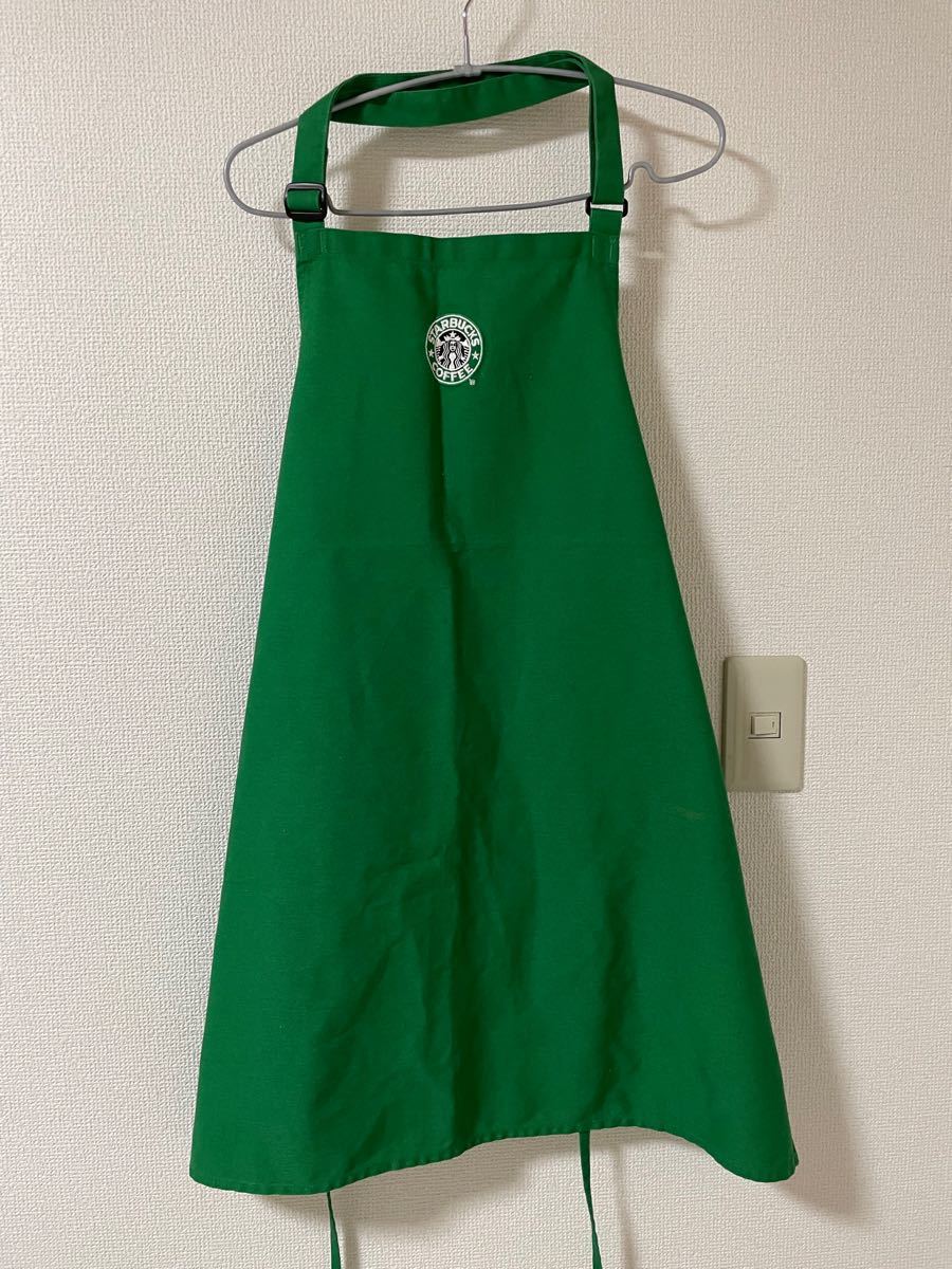 スターバックスコーヒーグリーンエプロンStarbucks staff旧ロゴ スターバックスコーヒーグリーンエプロンStarbucks staff旧ロゴ