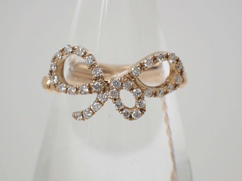 AbHeri アベリ チェーンリング ダイヤ D0.19ct 《RW688A》K18PG