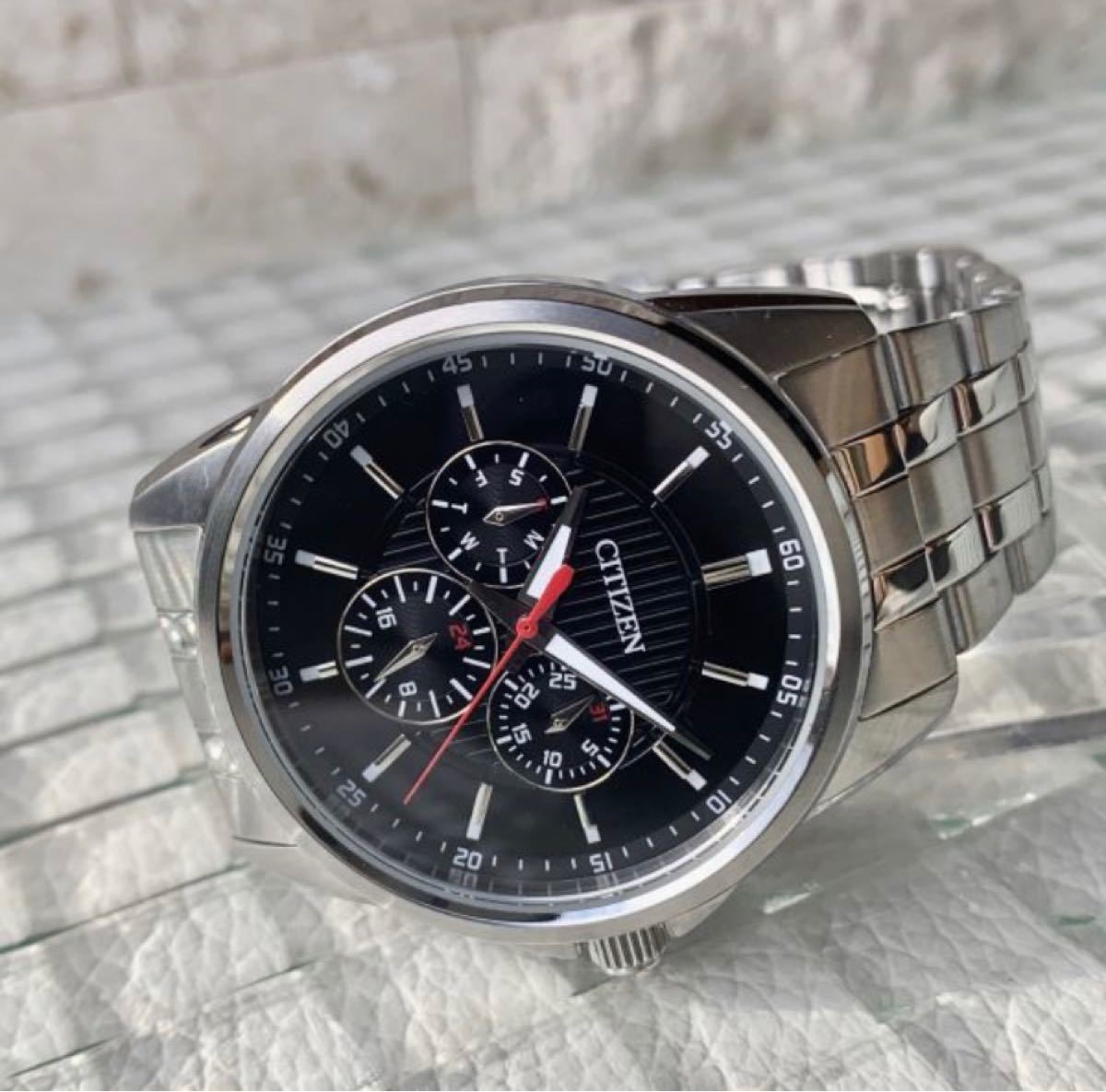 新品 大特価 CITIZEN/シチズン/クオーツ/クロノグラフ/ブラック/生活
