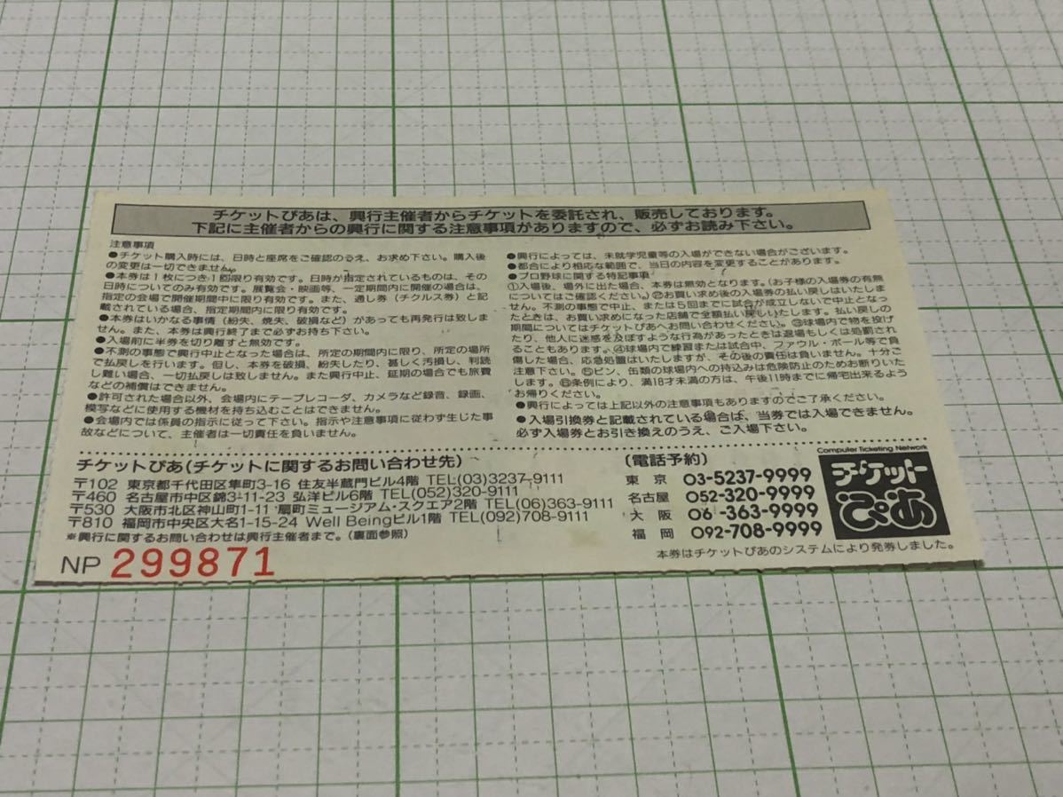 【コンサート　半券】　LOUDNESS 1991年5月31 日　日本武道館_画像2