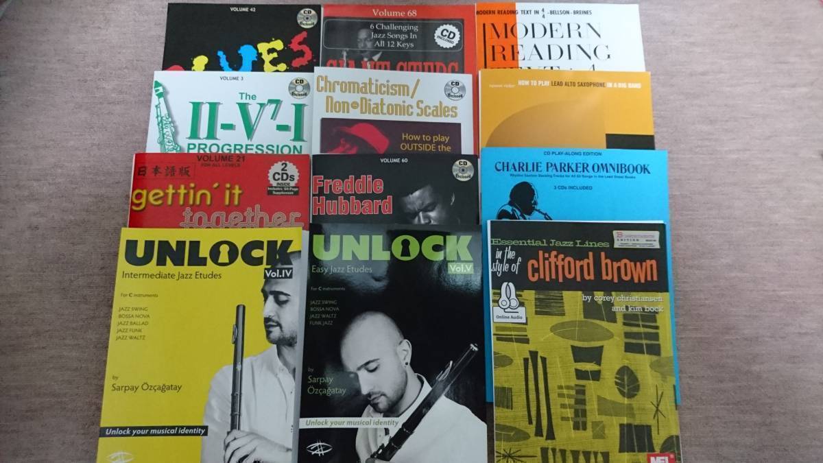 ・【裁断済】Jazz Flute Saxophone フルート サックス UNLOCK 関連本　１２冊セット