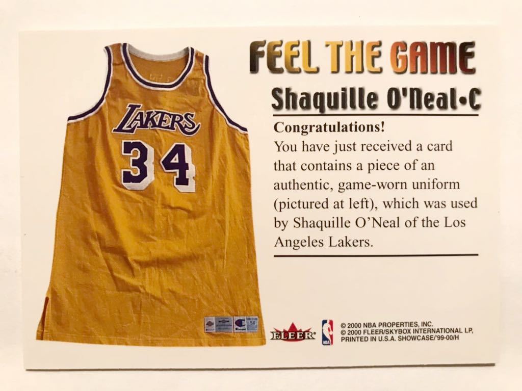 りになりま↿ ヤフオク! - Lakers Jersey 2000 Fleer Flair Showcase Shaqu... ≎になされる