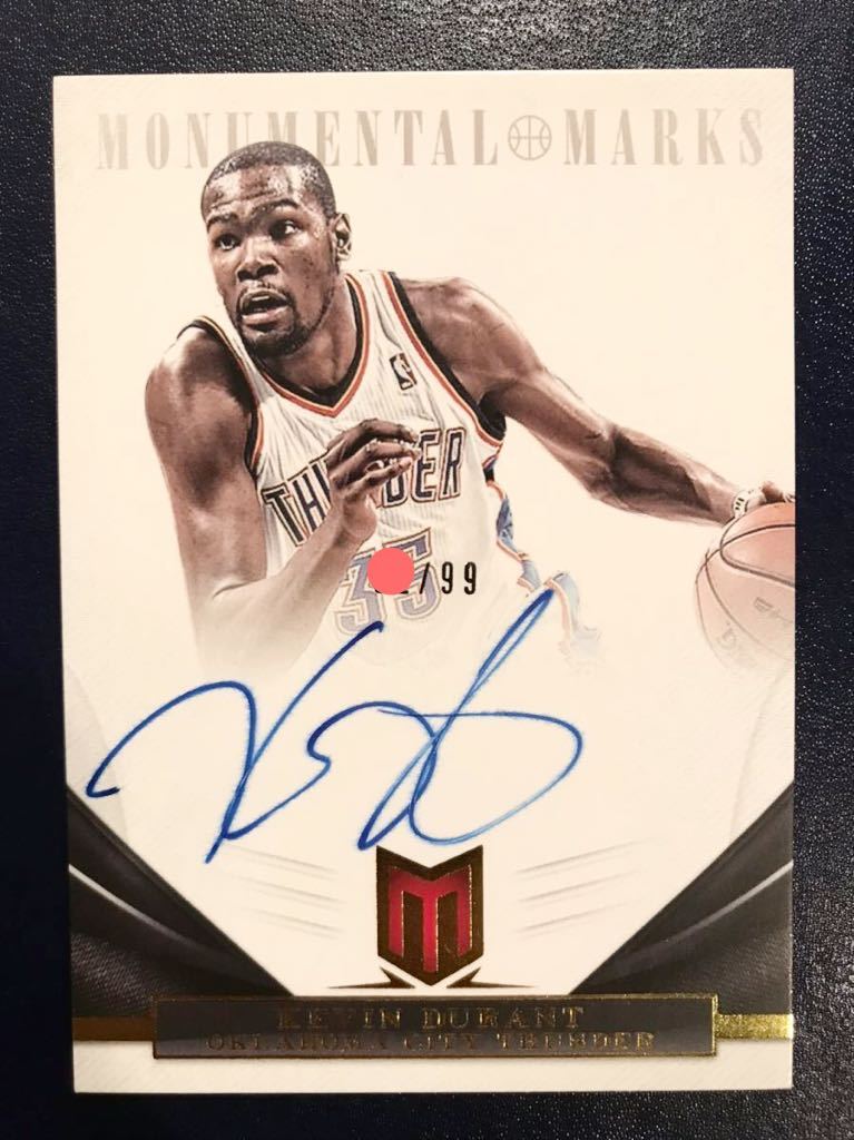 初期直書/99 Auto 12 Panini Momentum Kevin Durant ケビン・デュラント サイン カード NBA ユニフォーム サンズ Suns バスケ All-star_画像1