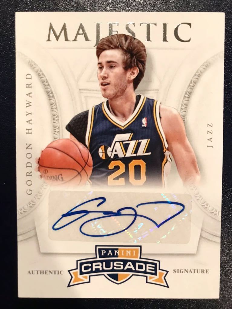 初期 Auto 12-13 Panini Gordon Hayward ゴードン・ヘイワード 直筆 サイン NBA ユニフォーム Jazz Hornets ホーネッツ バスケ_画像1