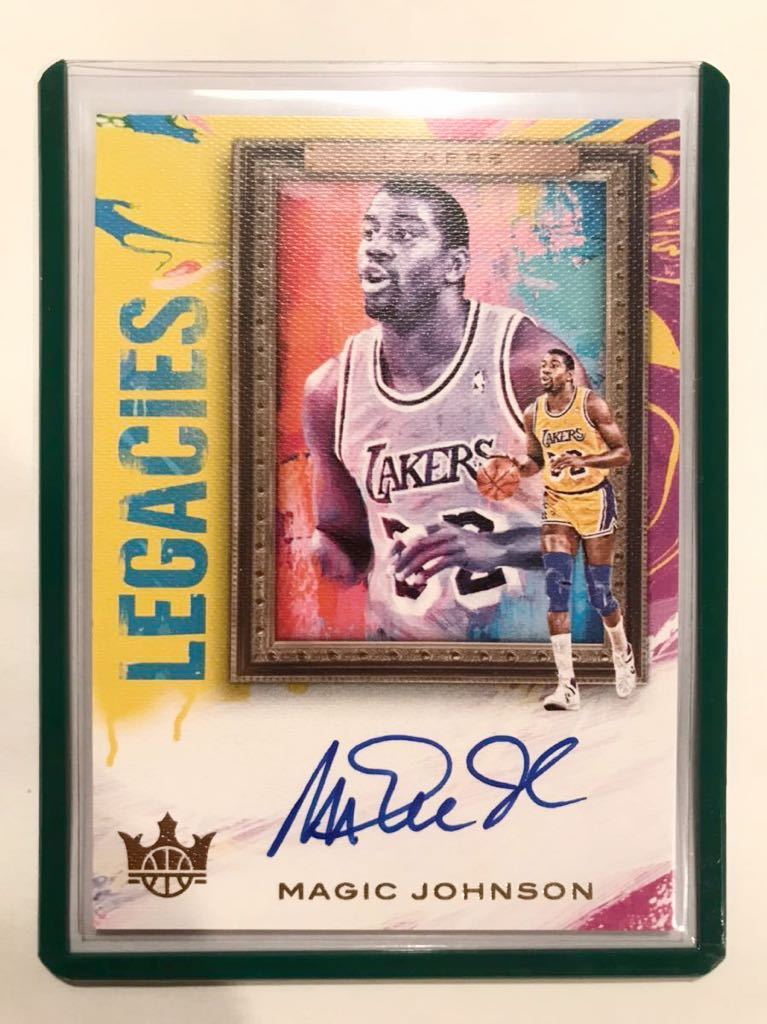 貴重直書/49 On Card Auto 18 Panini Court King Magic Johnson マジック・ジョンソン 直筆 サイン Lakers レイカーズ HOF MVP 優勝 バスケ_画像1