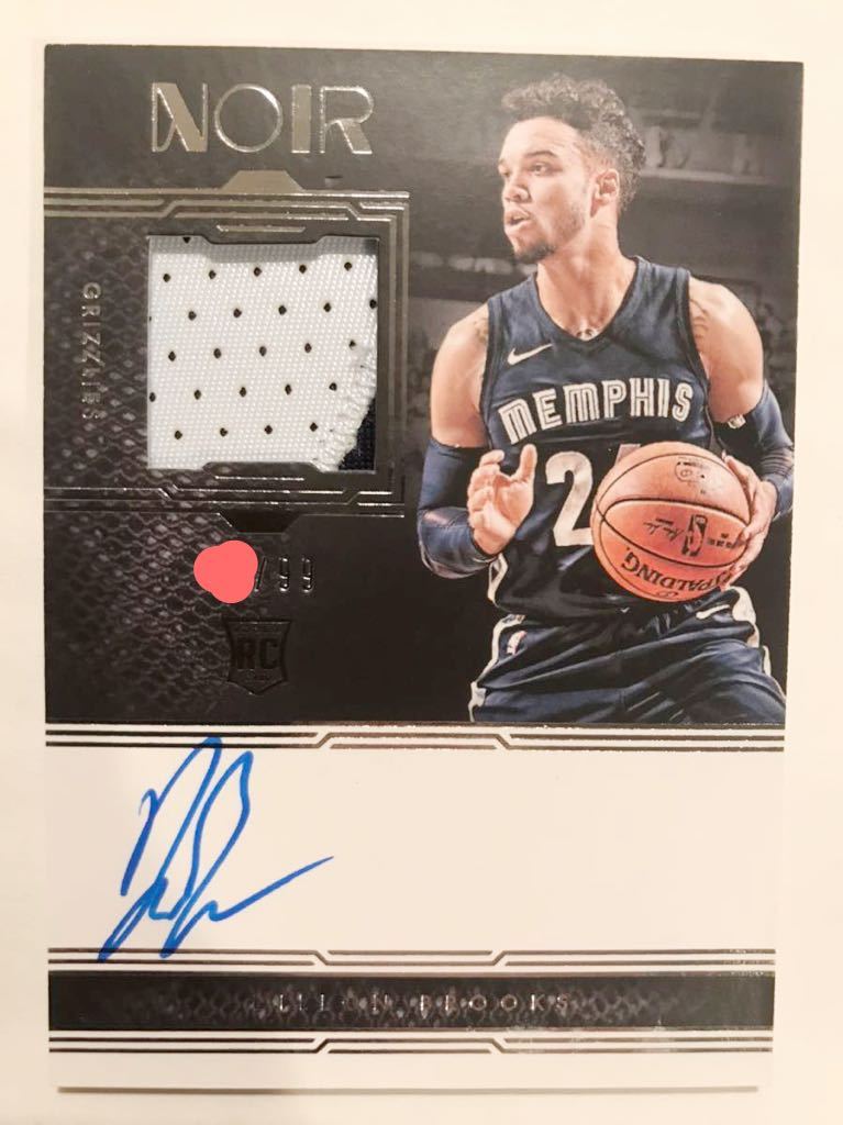 最高級RPA/99 RC Patch Auto 17 Panini Noir Dillon Brooks NBA ルーキー サイン ディロン・ブルックス バスケ FIBA バスケ Rockets 大活躍_画像1