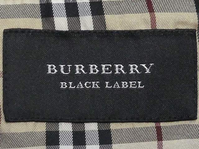 即決☆BURBERRY BLACK LABEL☆メンズM レザーテーラードジャケット