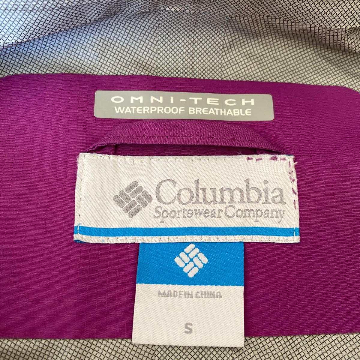 コロンビア Columbia マウンテンパーカー　レインウェア　袋付き　美品