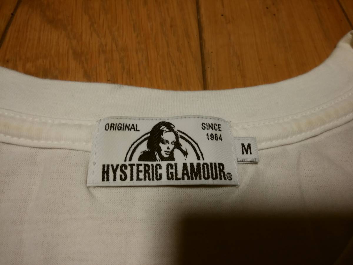 【HYSTERIC GLAMOUR ヒステリックグラマー 】TシャツM 日本製 「MISS HYSTERIC Tシャツ」ガールプリント入り 人気アイテム_画像6