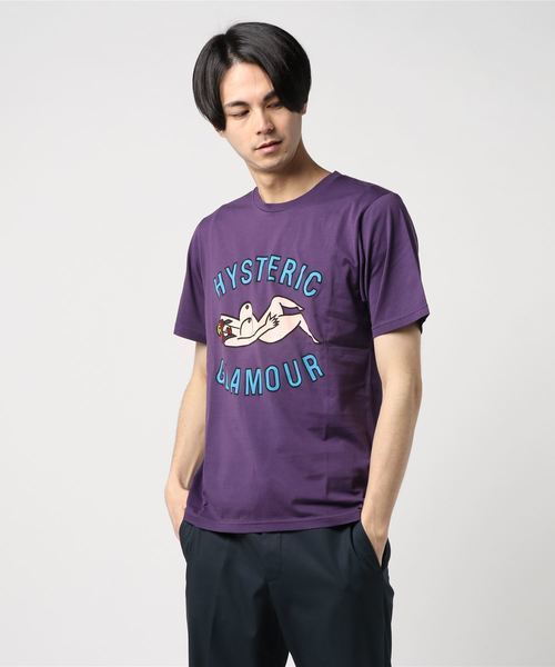 【HYSTERIC GLAMOUR ヒステリックグラマー 】TシャツM 日本製 「MISS HYSTERIC Tシャツ」ガールプリント入り 人気アイテム_画像3