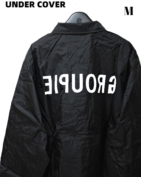 M 新品【UNDER COVER アンダーカバー MADSTORE限定 GROUPIEロゴ コーチジャケット A. BLACK UNDERCOVER  ジャケット 胸 U LOGO Uロゴ】