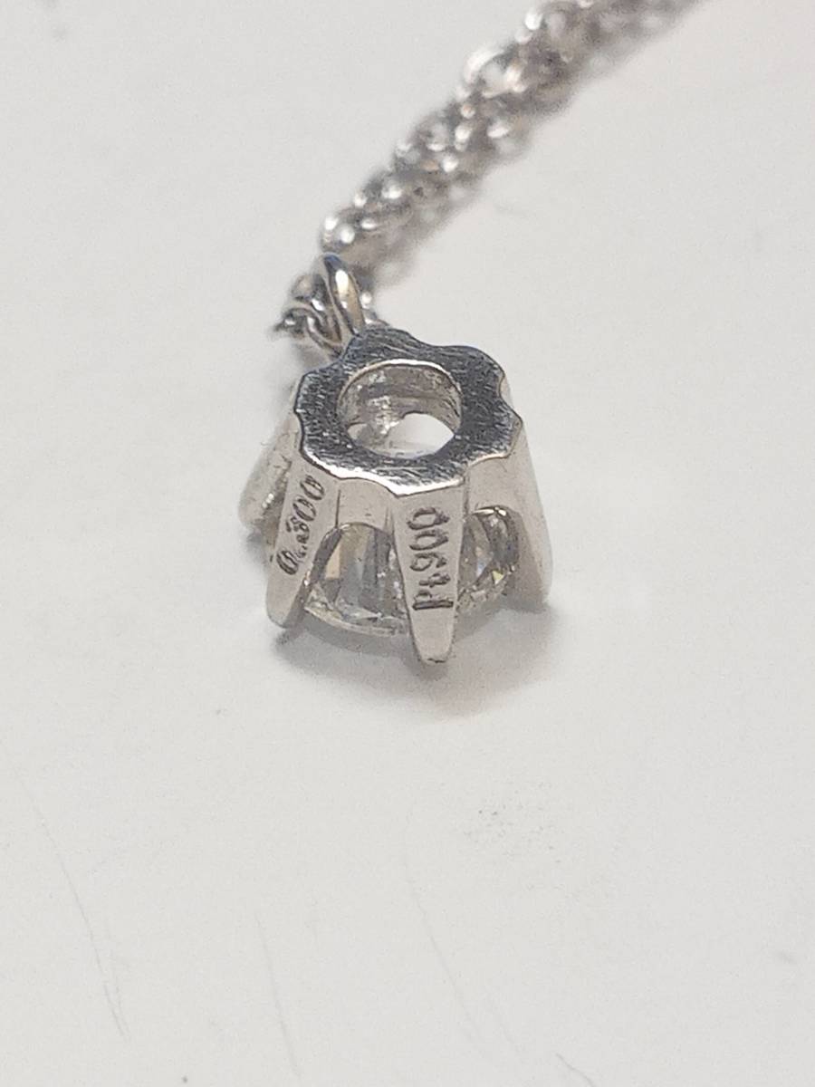 La Soma ラソマ◇◇Pt850*900 天然ダイヤモンドネックレス 0.30ct