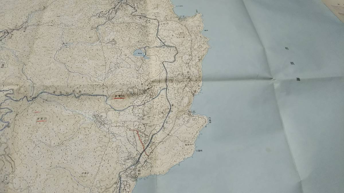古地図 　伊東　静岡県　　地図　資料　46×57cm　　昭和38年測量　　昭和44年印刷　発行　A　書き込み_画像2
