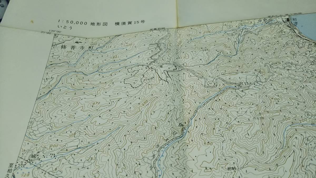 古地図 　伊東　静岡県　　地図　資料　46×57cm　　昭和38年測量　　昭和44年印刷　発行　A　書き込み_画像3