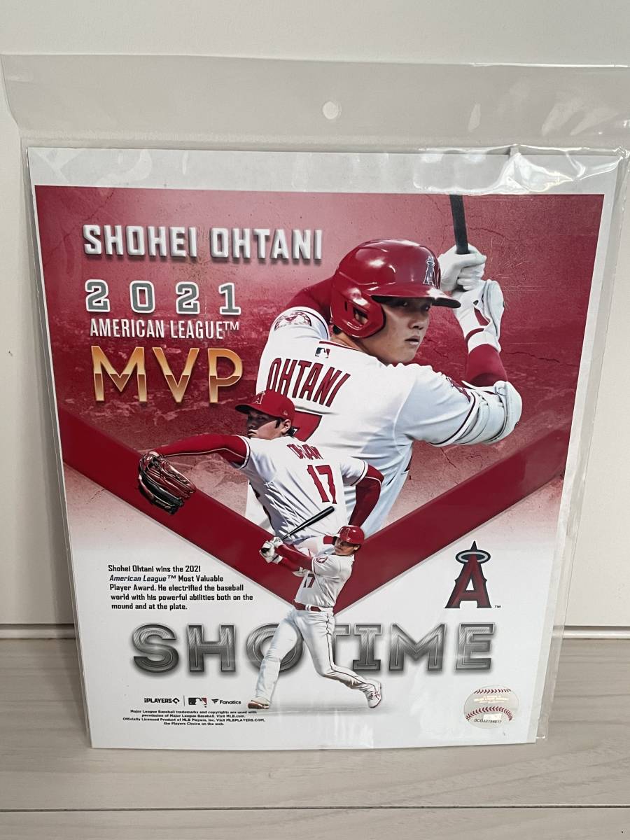 大谷翔平 2021 Unsigned Los Angeles Angels Shohei Ohtani Fanatics Authentic 2021 American League MVP CollageSize:8x10_画像1