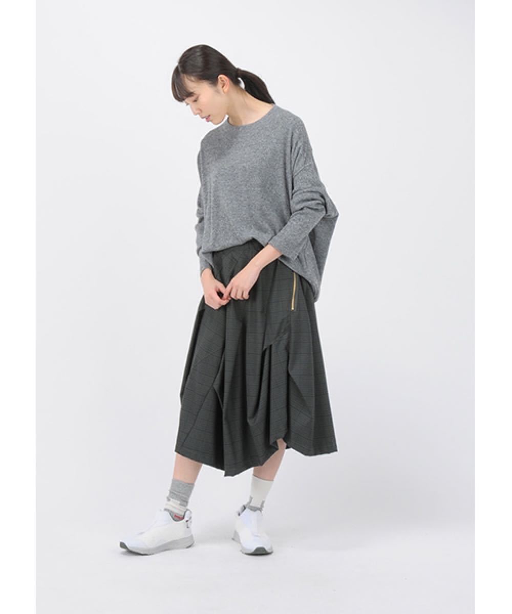 着用数回】メルシーボークー ふわスカ チェックスカート 落ち着き