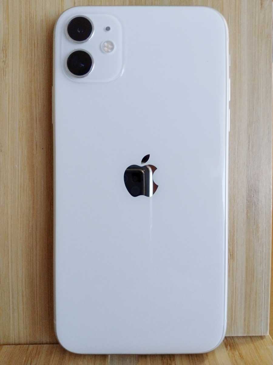 美品 iPhone11 SIMフリー 128GB Apple ホワイト 白 本体のみ　箱付き アイフォン　MHDJ3J/A　White_画像3