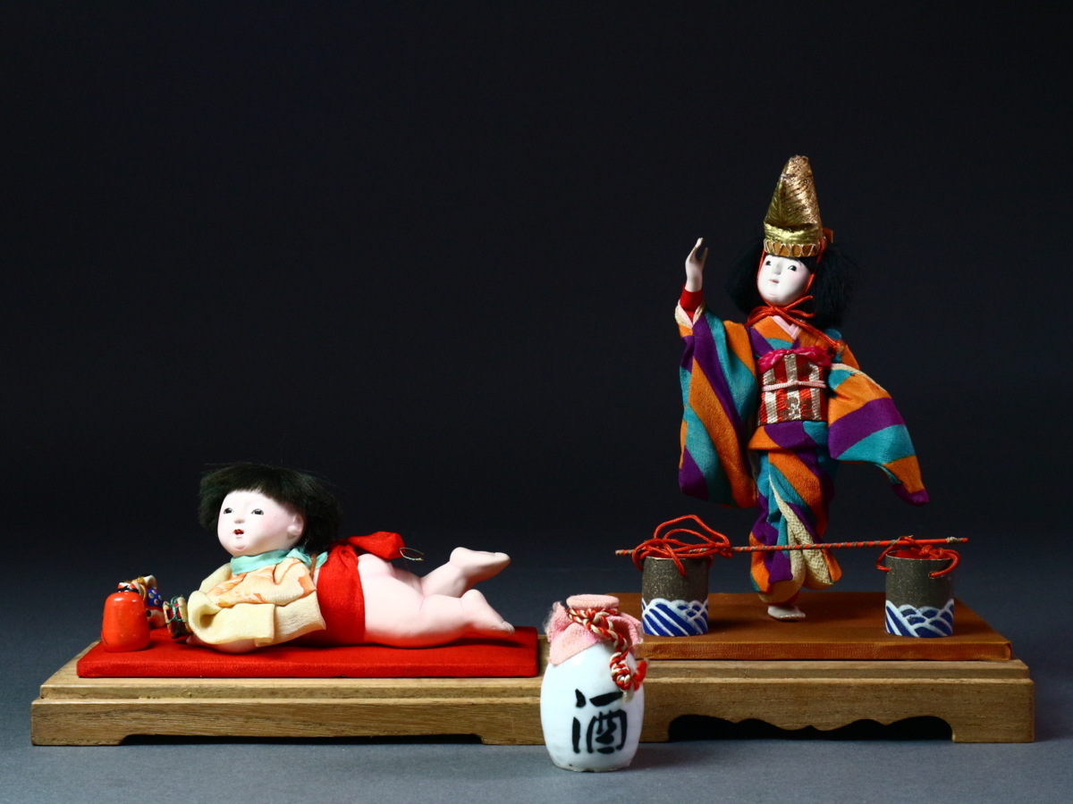 時代人形 63％以上節約 置物 3点 這い子 汐汲 酒瓶 伝統工芸 【冬バーゲン★】 郷土玩具 日本人形