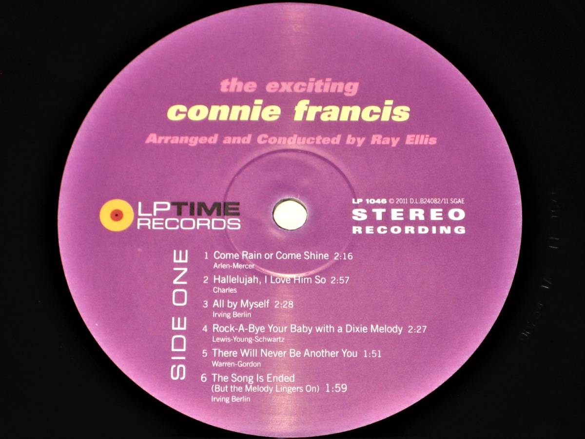 ★名盤！THE　EXCITING／CONNIE　FRANCIS　コニー・フランシス　■重量盤／厚紙コーティング・ジャケット■　最終在庫ラスト1　入手困難　 _☆収録曲etc