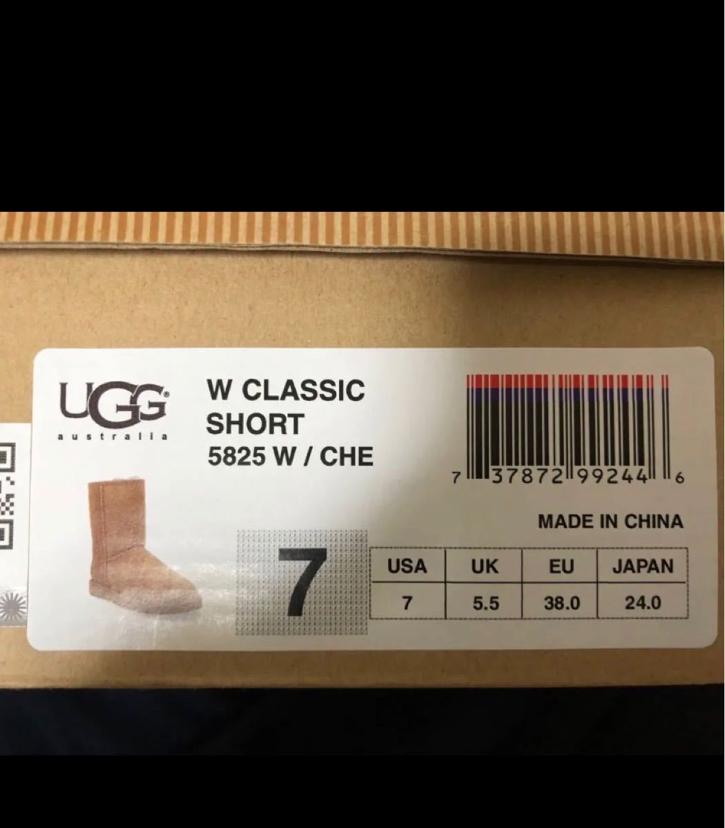 UGG アグ ムートンブーツ UGGブーツ チェスナット US7 24cm ムートン ブーツ ボアブーツ ボア CHESTNUT