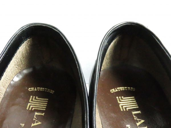 美品 ランバン LANVIN ローファー ビジネスシューズ 黒 25.0cmE R23-85_画像6