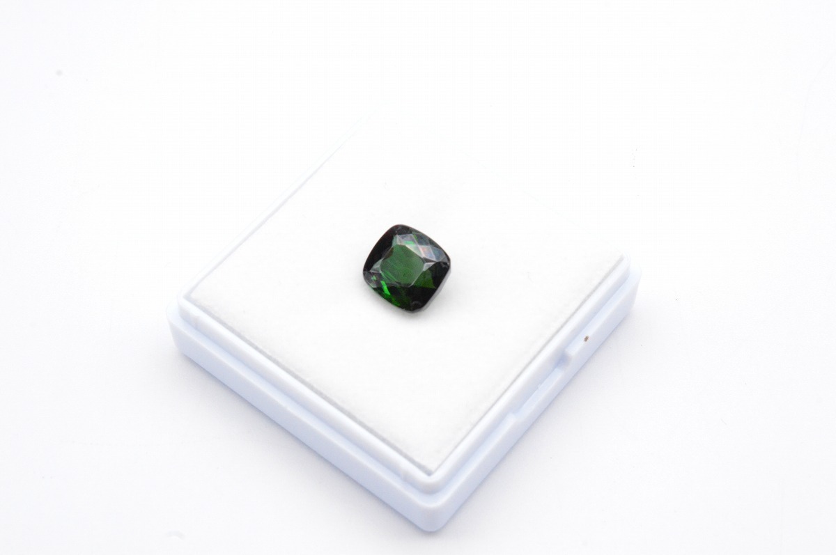 本物の 天然グリーントルマリン ルース 3.373ct クッション CGL