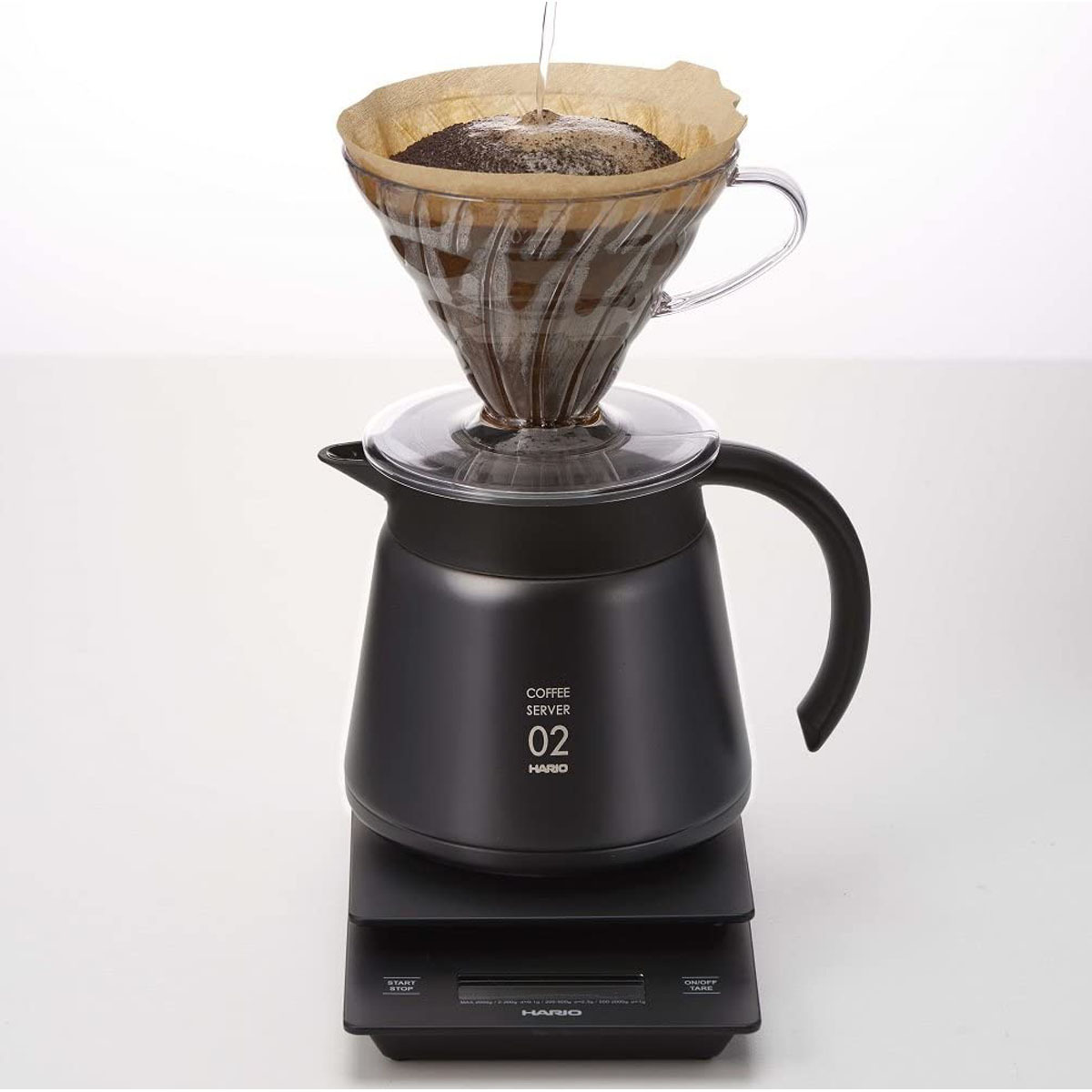保温ステンレスサーバー コーヒーサーバー おいしいコーヒーを長く楽しめる 550ml 真空断熱二重構造 熱湯可 シンプル ブラック