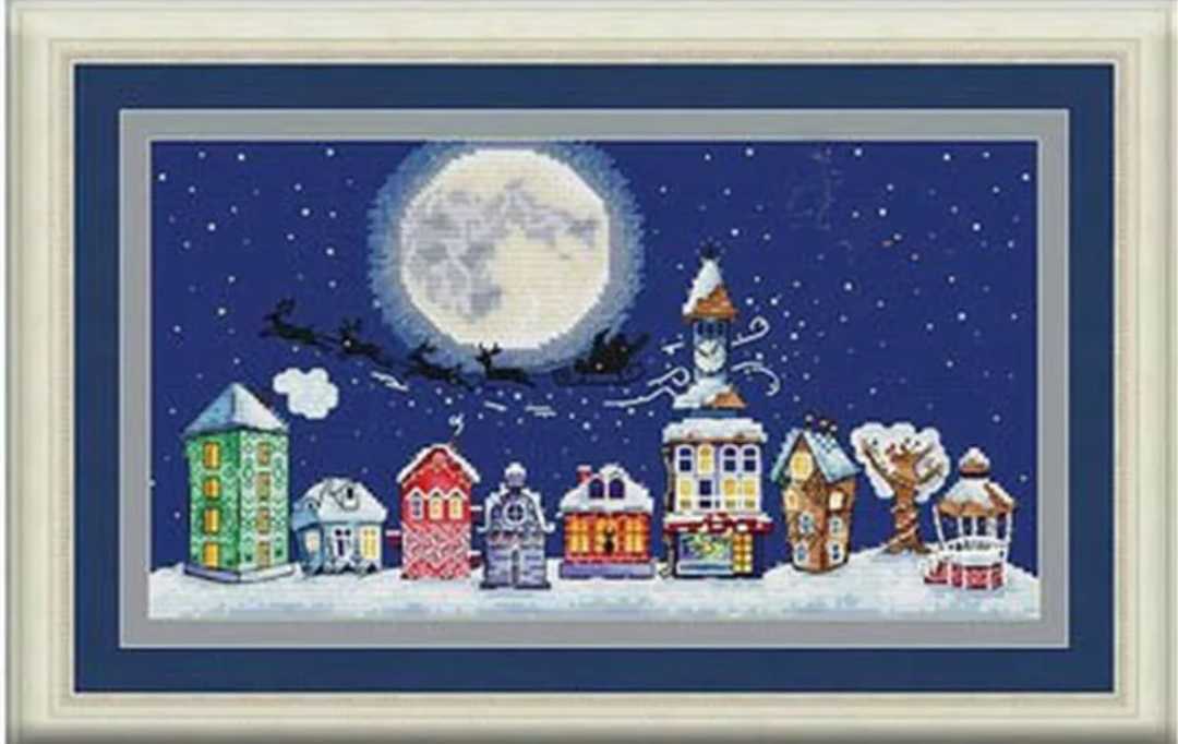 クロスステッチキット 今夜はクリスマス サンタ トナカイ 14CT 雪 刺繍 冬