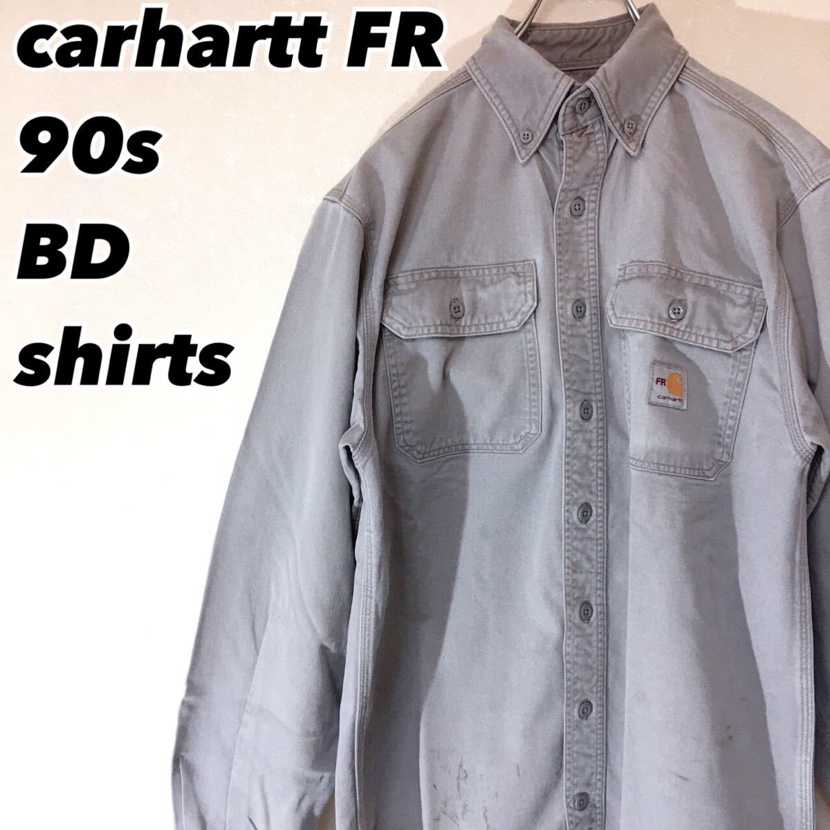最大の割引 carhartt #21080034 古着 L ワークシャツ シャツ 長袖 オーバーサイズ 90s メンズ FRシリーズ カーハート 長袖 シャツ
