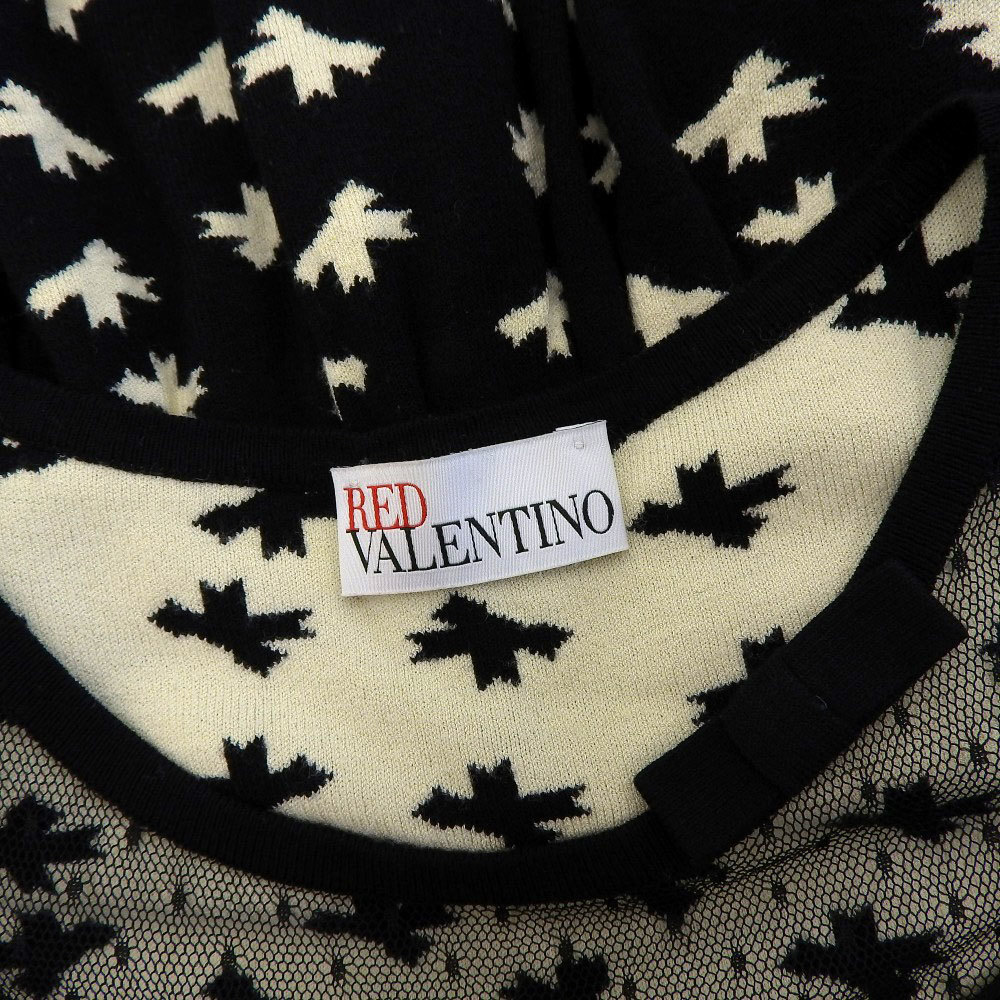 超美品 レッドヴァレンティノ RED VALENTINO 現行タグ レース切替