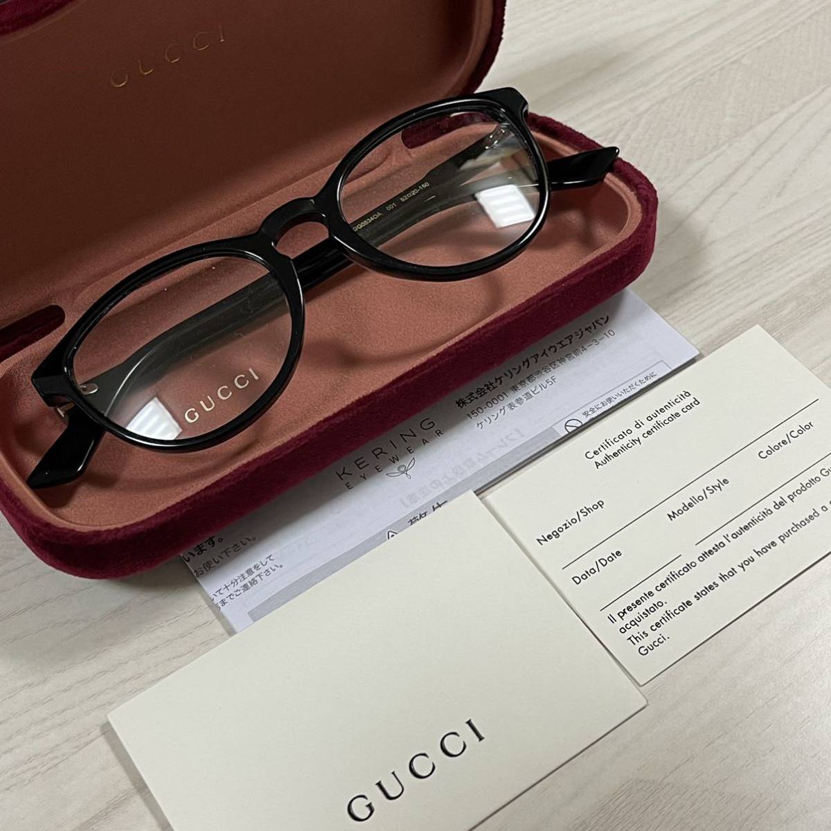 グッチ（GUCCI） メガネ　眼鏡　黒メガネ インターロッキングGGロゴデザイン 新品　未使用　箱付き_画像1