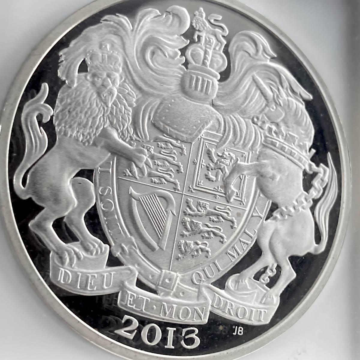 2013年 イギリス エリザベス女王 戴冠60周年記念 5ポンド 銀貨 NGC
