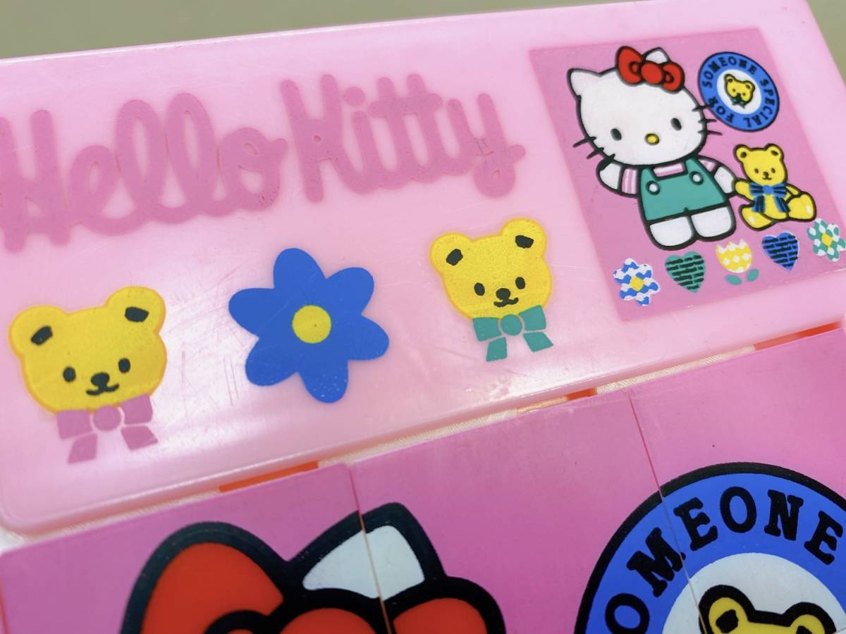  стоимость доставки 520 иен! ценный retro Sanrio Hello Kitty Kitty Chan интеллектуальное развитие мозаика развивающая игрушка текущее состояние товар 